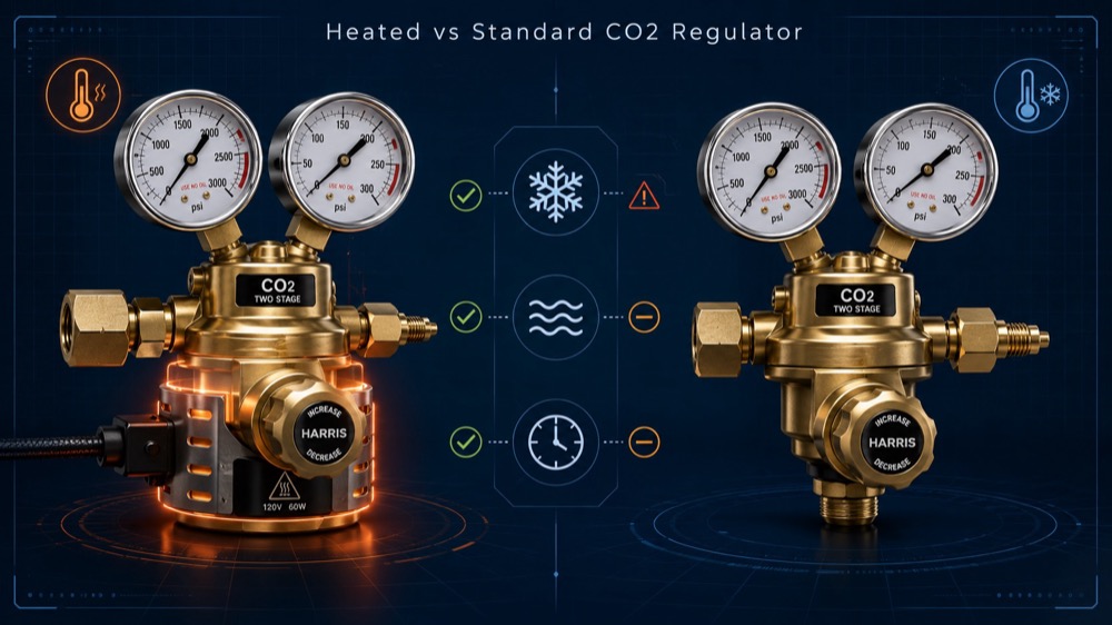 Heated CO₂ Regulator vs Standard Carbon Dioxide Regulator for Continuous Robotic MIG Welding-Bril Welding Equipment