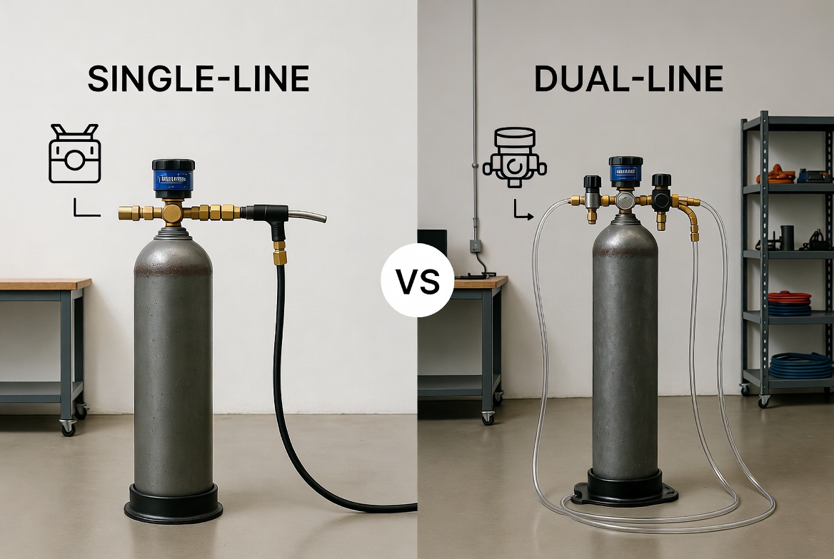 Dual Output Argon Flowmeter vs Single Flowmeter Regulator for TIG Welding-Bril Welding Equipment