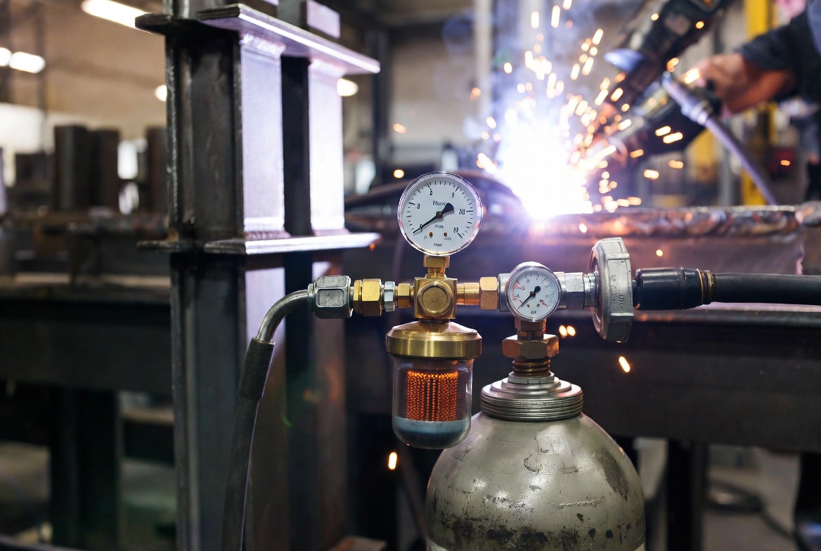 Argon vs CO₂ Regulator for Aluminum and Steel MIG Welding-Bril Welding Equipment Argon vs CO₂ Regulator for Aluminum and Steel MIG Welding-Bril Welding Equipment