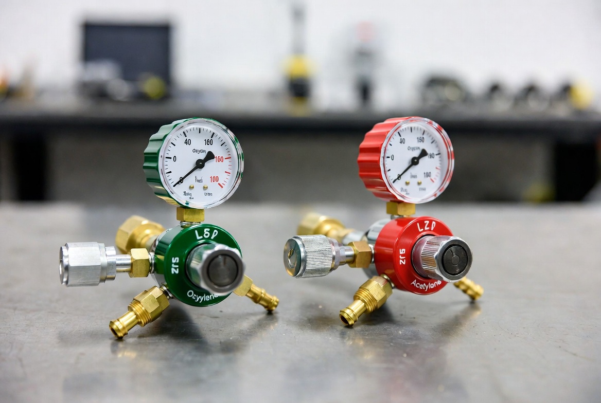 Oxygen Regulator vs Acetylene Gas Pressure Regulator for Preventing Flashback in Manual Torch Cutting-Bril Welding Equipment Oxygen Regulator vs Acetylene Gas Pressure Regulator for Preventing Flashback in Manual Torch Cutting-Bril Welding Equipment