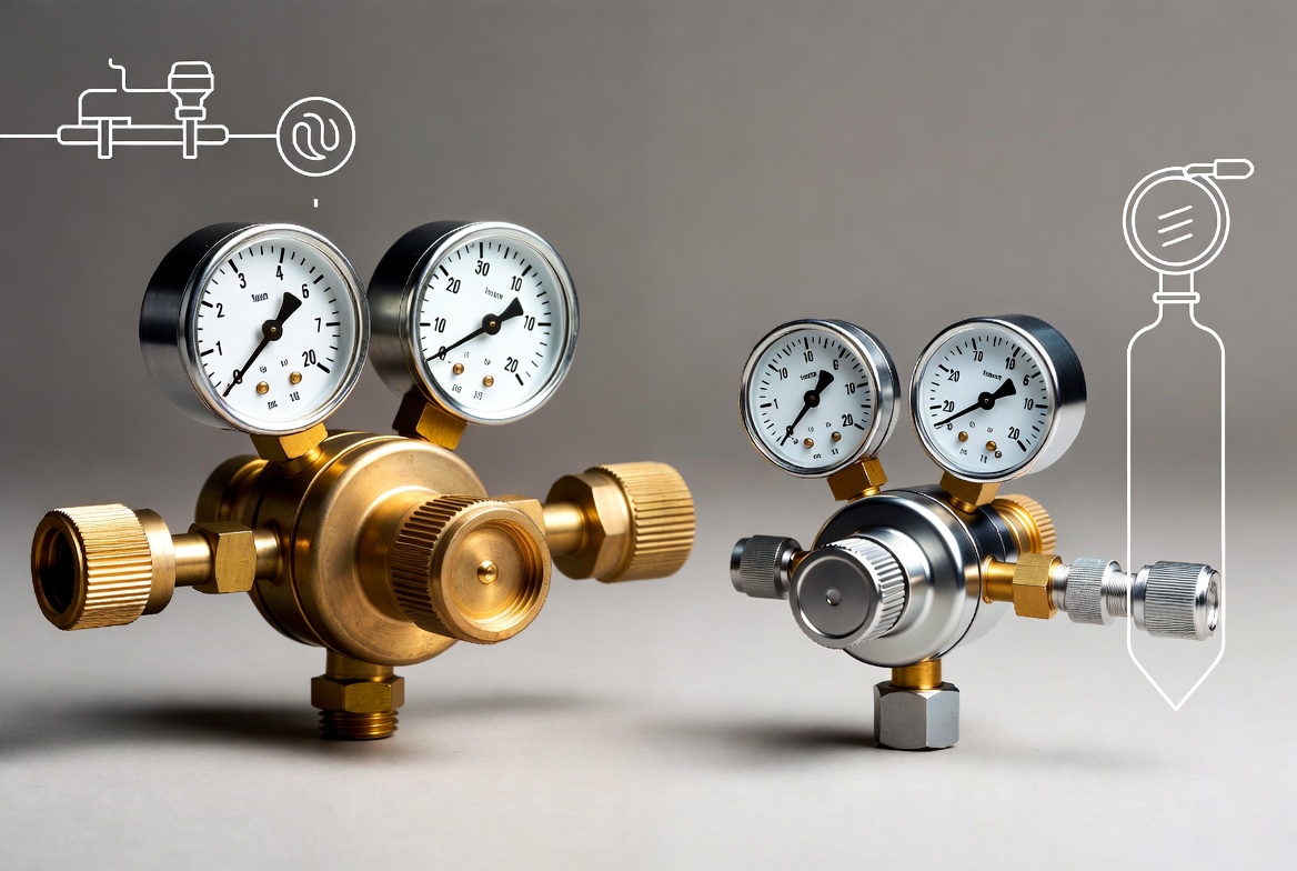 Nitrogen Gas Cylinder Pressure Regulator vs Mini Gas Regulator for Field HVAC Pressure Testing-Bril Welding Equipment Nitrogen Gas Cylinder Pressure Regulator vs Mini Gas Regulator for Field HVAC Pressure Testing-Bril Welding Equipment