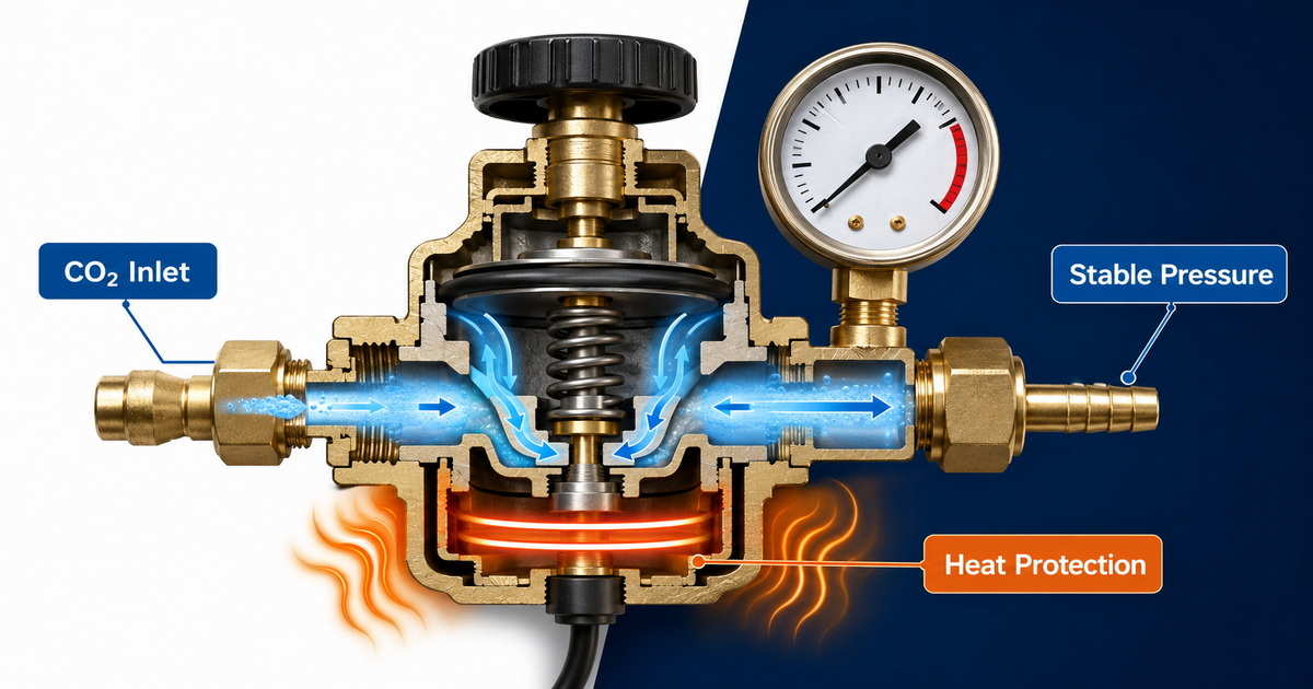 Carbon Dioxide Regulator vs Heated CO₂ Regulator for Draft Beer Systems-Bril Welding Equipment Carbon Dioxide Regulator vs Heated CO₂ Regulator for Draft Beer Systems-Bril Welding Equipment