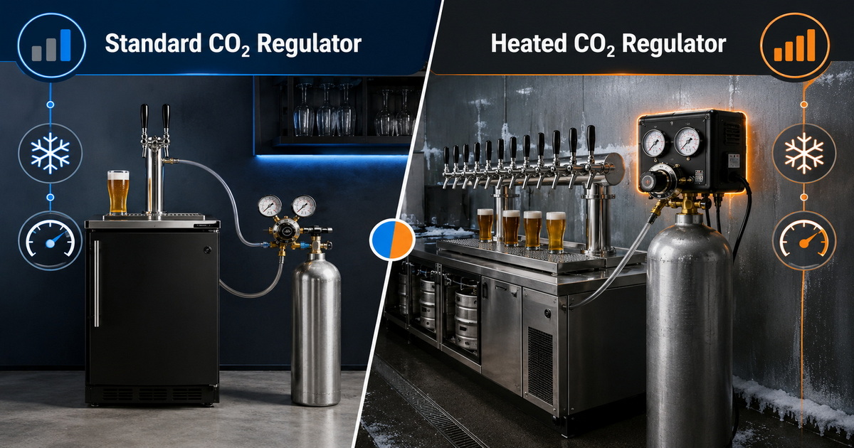 Carbon Dioxide Regulator vs Heated CO₂ Regulator for Draft Beer Systems-Bril Welding Equipment Carbon Dioxide Regulator vs Heated CO₂ Regulator for Draft Beer Systems-Bril Welding Equipment