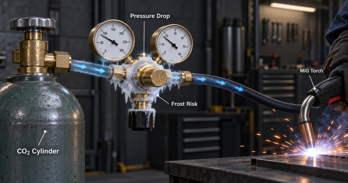 CO₂ Heated Regulator for High-Flow MIG Welding: How to Prevent Regulator Freezing-Bril Welding Equipment CO₂ Heated Regulator for High-Flow MIG Welding: How to Prevent Regulator Freezing-Bril Welding Equipment