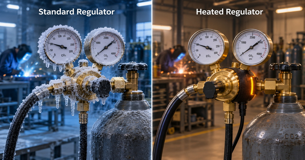 CO₂ Heated Regulator for High-Flow MIG Welding: How to Prevent Regulator Freezing-Bril Welding Equipment CO₂ Heated Regulator for High-Flow MIG Welding: How to Prevent Regulator Freezing-Bril Welding Equipment