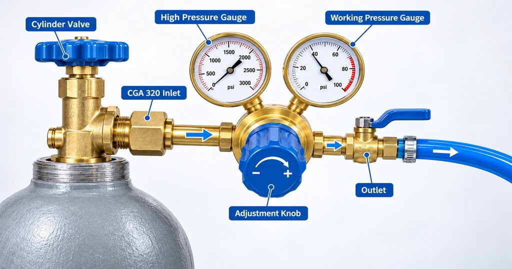 How Do I Attach a CO₂ Regulator to a CO₂ Tank? A Safe, Professional Step-by-Step Guide-Bril Welding Equipment