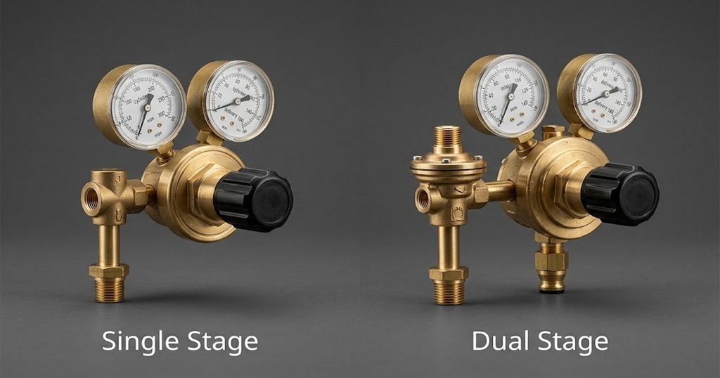 Single-Stage vs. Dual-Stage Gas Regulator: Key Differences-Bril Welding Equipment
